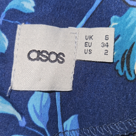 ASOS Blue Paisley Wiggle Dress 2 - Picture 5 of 5